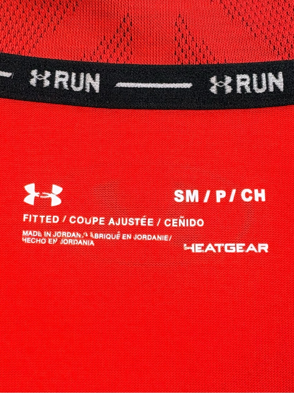 UNDER ARMOUR Fitted Quarter Zip Running Pullover Red Thumbhole Athletic Top S - Picture 5 of 10